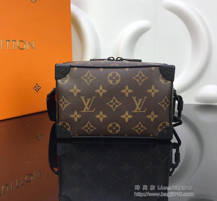 路易威登LV 頂級原單 M44480 標誌性Monogram Eclipse塗層帆布面 搭配樹脂鏈帶 單肩斜挎包 可手提  ydh2693